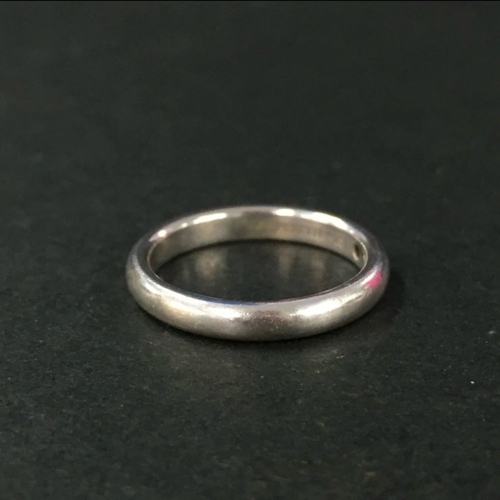 TIFFANY&CO. Silver 925 Elsa Peretti Sapphire Band Ring ISO sz:48 - Picture 5 of 8
